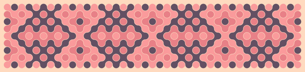 Multicolor truchet tiling connections illustration