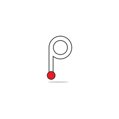 Initial letter p logo ideas isolated on white background Free Vector