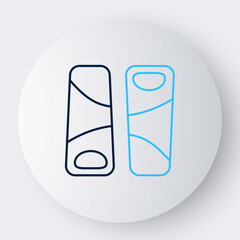 Line Guotie is a traditional japanese food icon isolated on white background. Asian food. Colorful outline concept. Vector