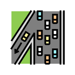 expressway road color icon vector. expressway road sign. isolated symbol illustration