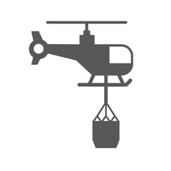 firefighting helicopter icon - vector illustration on white background