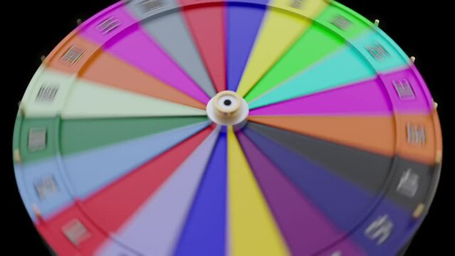 Wheel of Fortune and 20 Percent symbol. Games of chance and winning percentage concept. 3D Render Video