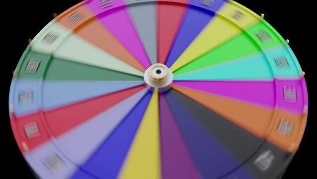 Wheel of Fortune and 15 Percent symbol. Games of chance and winning percentage concept. 3D Render Video