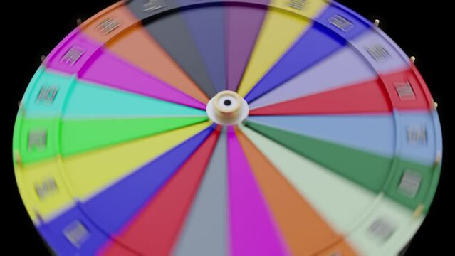 Wheel of Fortune and 60 Percent symbol. Games of chance and winning percentage concept. 3D Render Video