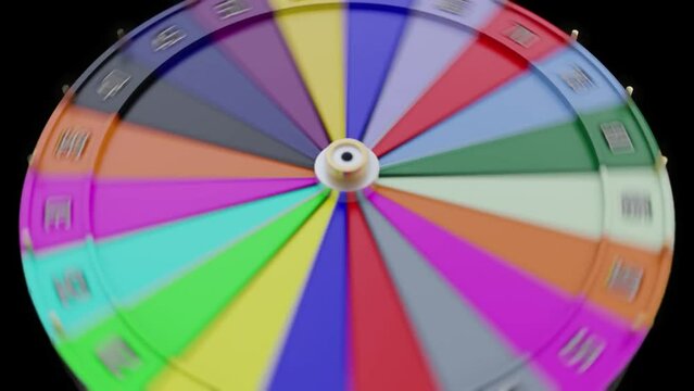 Wheel of Fortune and 70 Percent symbol. Games of chance and winning percentage concept. 3D Render Video