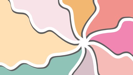 Abstract multicolor backgrounds illustration and textures with colorful abstract art creations, minimalist aesthetic design with abstract organic shapes