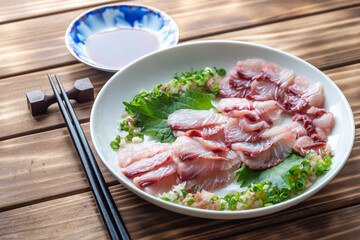 日本の刺し身　和風イメージ