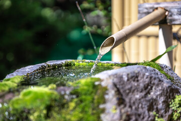 日本のつくばい　和風イメージ