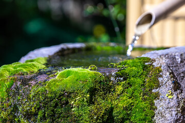 日本のつくばい　和風イメージ