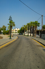 Empty street palm beach road