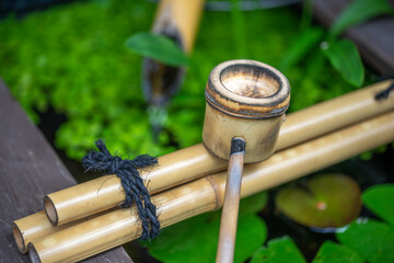 日本のつくばい 和風イメージ