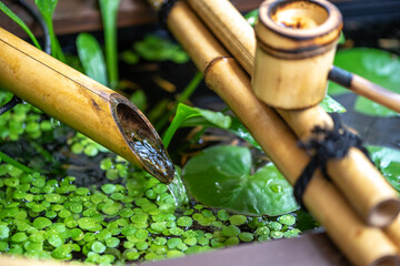 日本のつくばい　和風イメージ