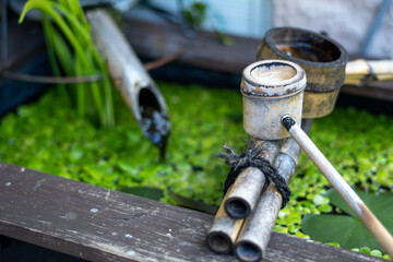 日本のつくばい　和風イメージ