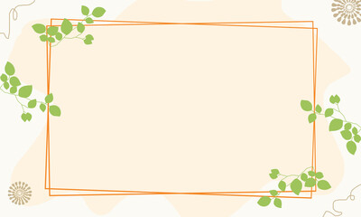 a background with a collection of leaves and lines