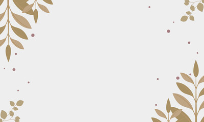 a background with leaves and small circles