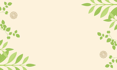 a cream background with a collection of leaves