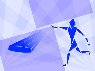 illustration of a person throwing a disc