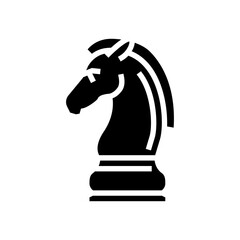 horse chess glyph icon vector. horse chess sign. isolated symbol illustration
