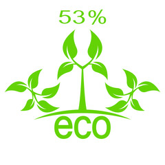 Vector eco sign. Organic plant.