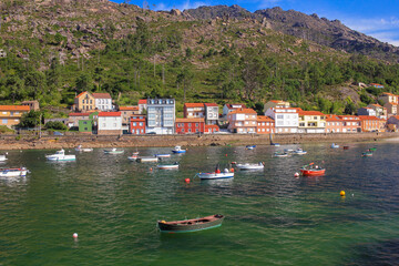 view of  a small town by the sea