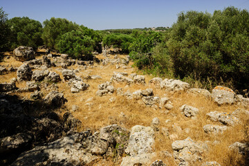 Yacimiento de Biniaiet o Sant Vicenç D Alcaidús, época postalayótica, 550-123  a.C,  Maó. Menorca, Islas Baleares, España