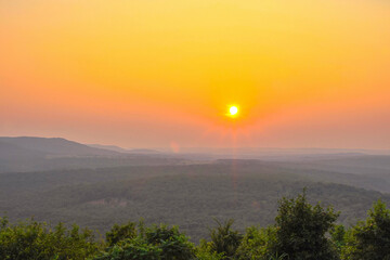 sunrise in the mountains