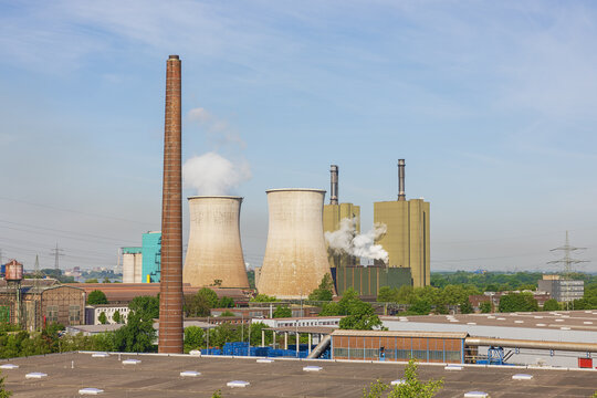 Cooling towers near Duisburg in the Ruhr area