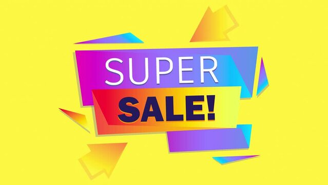 Super sale! Animated video of the sale, the offer of purchases at a discounted price. Business and finance. Special price offer