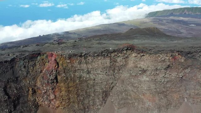 Piton de la Fournaise, Reunion, Reunion Island, High quality 4k footage