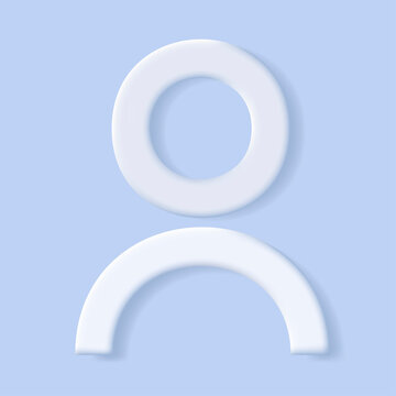 Web digital icon of user or profile, linear volume icon. Vector illustration