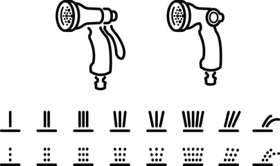 Garden Hose nozzle Sprayer  , Vector icon 