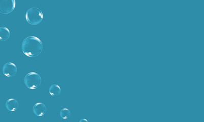 blue background with water bubbles