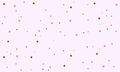 peach background with a collection of dots of various colors