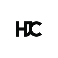 hjc letter original monogram logo design