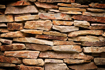 Old Brown Bricks Wall Pattern.