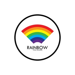 Rainbow vector icon illustration
