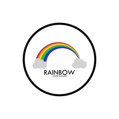 Rainbow vector icon illustration