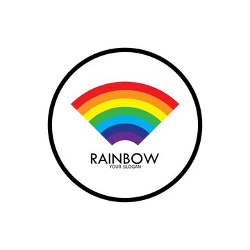 Rainbow vector icon illustration