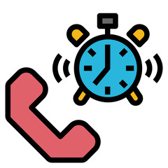 Wake up call filled icon