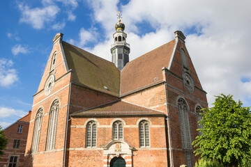 Facade and tower of the historic new church in Emden, Germany