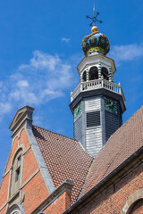 Fototapeta premium Crown on top of the historic new church of Emden, Germany