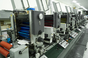 Used modern multi-color roll printing machine for the production of self-adhesive labels. Equipment...