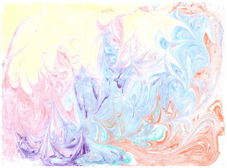 Picturesque multi-colored chaos on wet paper. Background, abstraction, wallpaper, design, creativity.