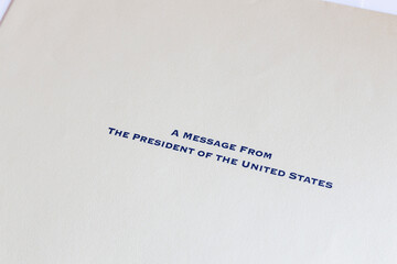 A message from President document cover