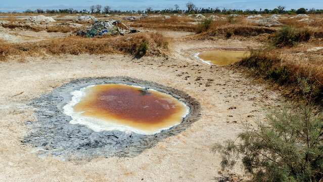 Puits de sel dans la r&eacute;gion du Sine Saloum au S&eacute;n&eacute;gal