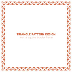 Triangle pattern design with a rectangle border frame