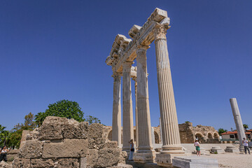 Columns of the Temple of Apollo in Side, Turkey
