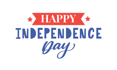 4th of july independence day lettering background