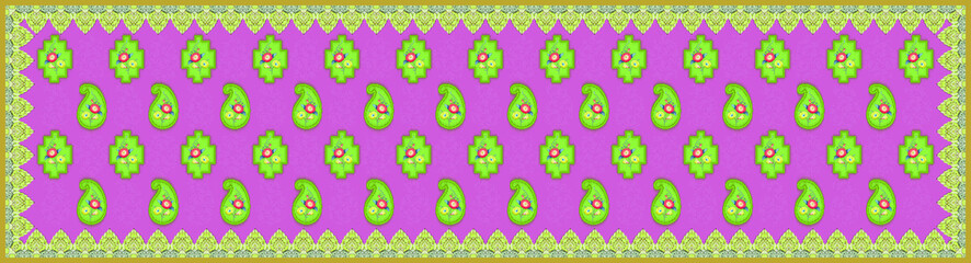 Ikat Indian style Dupatta for dress Colorfull moitf Background, Digital Print