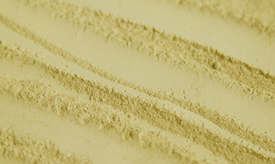 Mask clay powder spa texture for face and body. Selective focus.